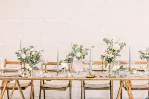Blue & Gold top table styling | Essex Wedding Planner
