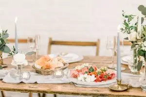 Colourful food displayed on a wedding table | Essex Wedding Planner